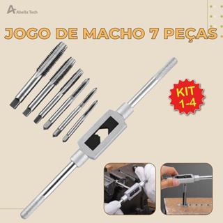Jogo Kit de Vira Macho M3 a M12 7 Peças Profissionais Alta Durabilidade e Aço Titanium em Oferta na Shopee
