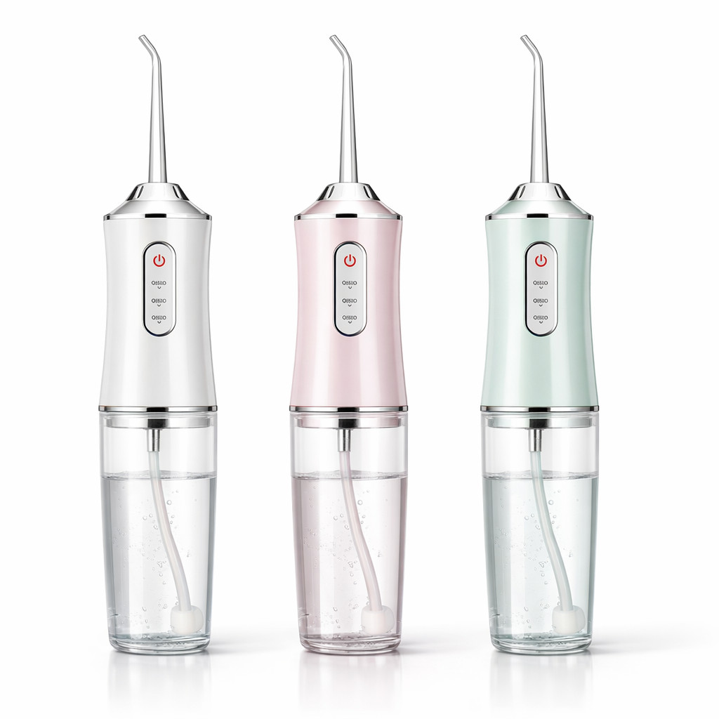Irrigador Dental Portátil USB com 4 Bicos – Limpeza Fácil