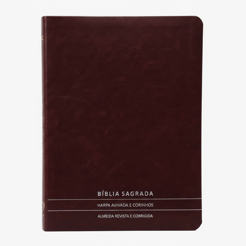 Bíblia Slim | Letra Normal | ARC | C/ Harpa e Corinhos | Capa Premium Luxo Minimalista Bordô em Oferta na Shopee