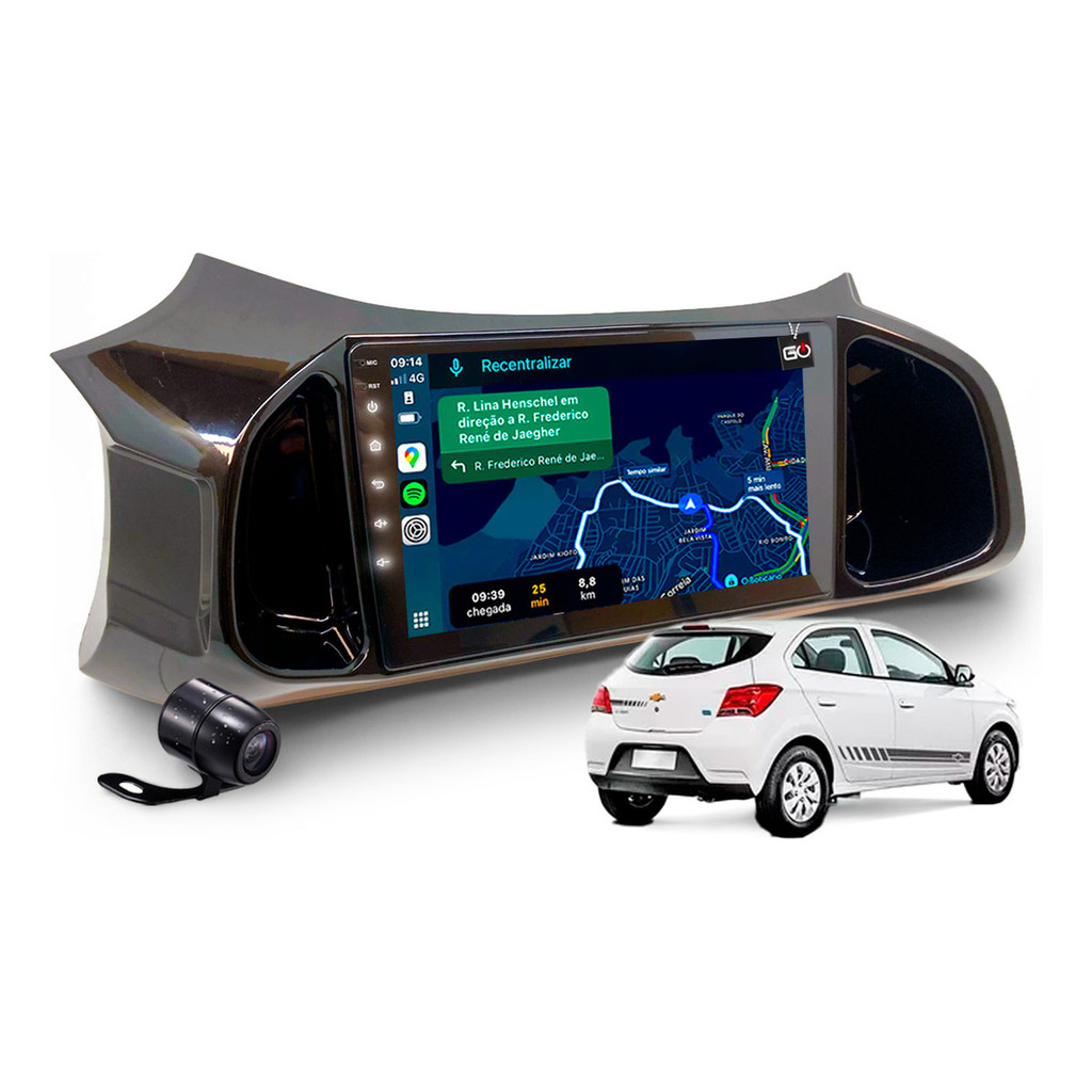 Multimídia Mp10 Chicote Onix 2012 À 2016 Waze Carplay 9pole