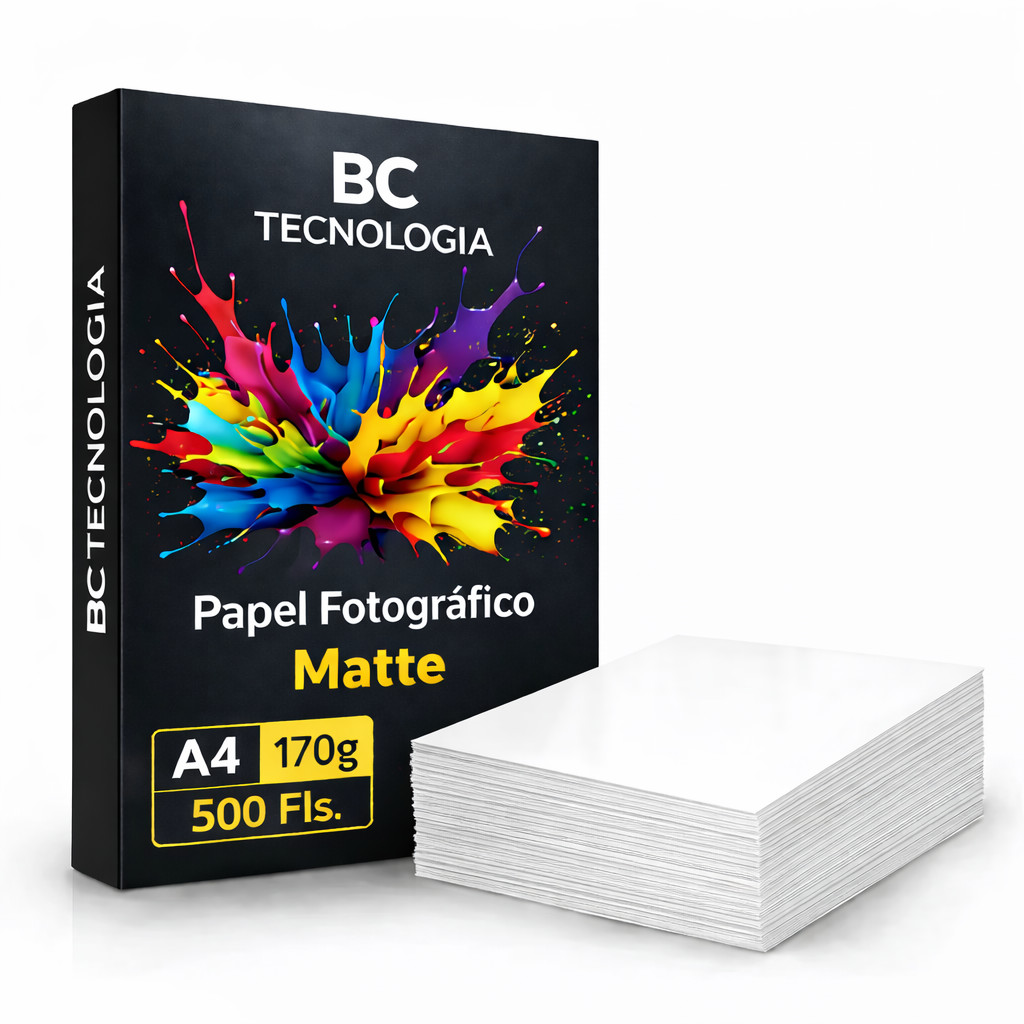 Papel Fotográfico 170g A4 Matte Fosco Prova Dágua 500 Folhas