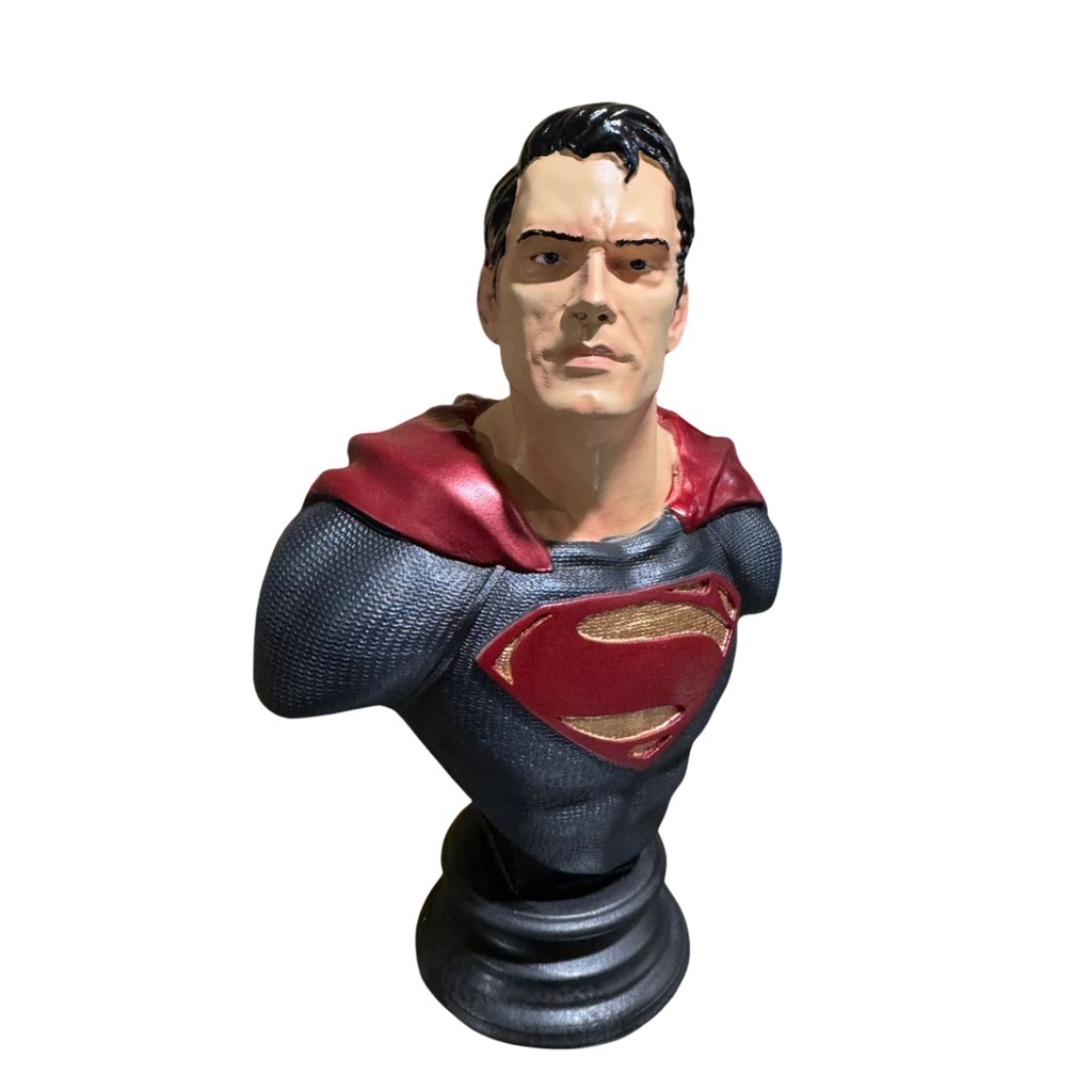 Busto Estátua Action Figure Super Man Prime Resina Geek Colecionável
