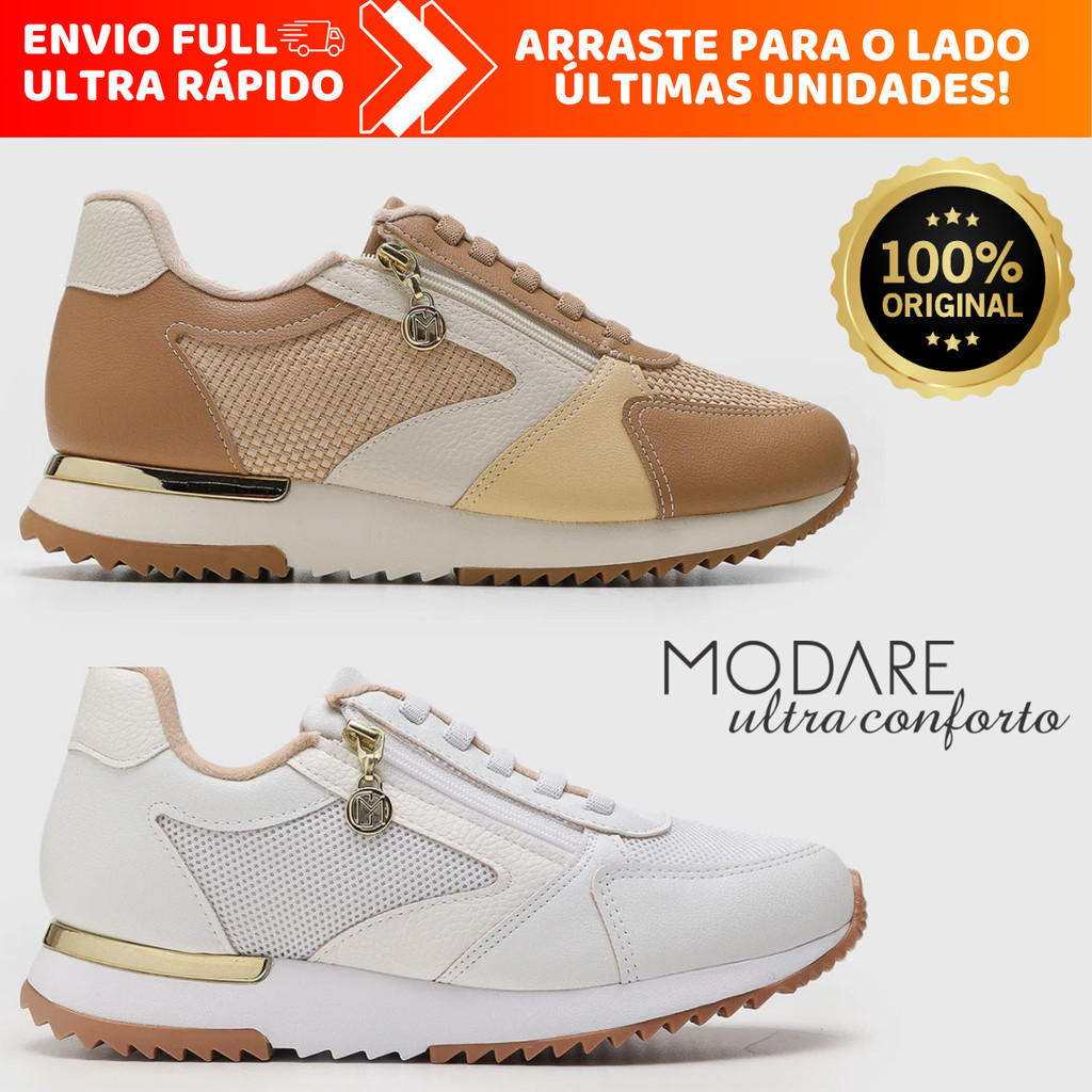 Tênis Ortopédico Feminino Modare Ultra Conforto Leve e Estiloso em Oferta na Shopee
