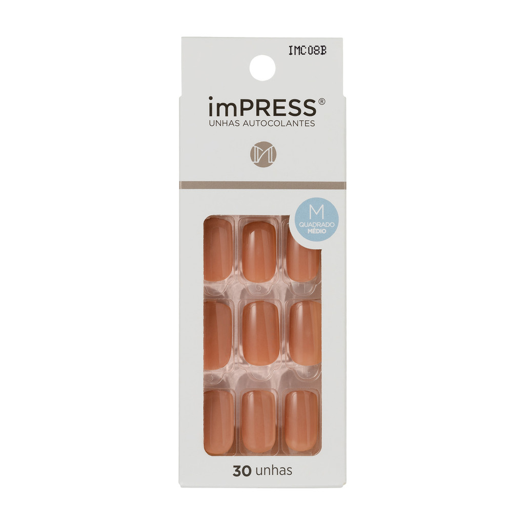 Unha Postiça Autocolante imPress Self Love média Hashtag - Kiss New York em Oferta na Shopee