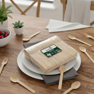 Colher De Madeira Descartável A Granel Pacote C/100 - Sustan em Oferta na Shopee