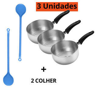 kIT 3 Papeiros  N 14 em Aluminio mais  Brinde 2 colheres Conjunto Especial  Para Papinhas em Oferta na Shopee