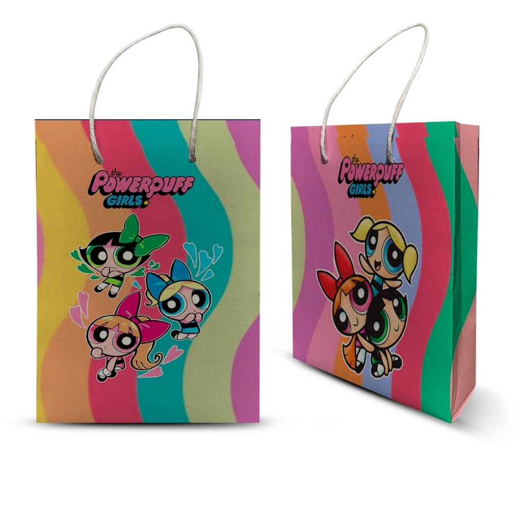 10 SACOLINHA PERSONALIZADA TEMA MENINAS SUPERPODEROSAS  LEMBRANCINHA MILK DE FESTA
