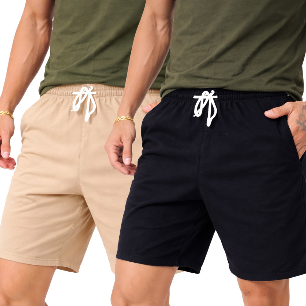 Kit 2 Short Linho Masculino Bermuda Curta Com Bolso Faca Discreto