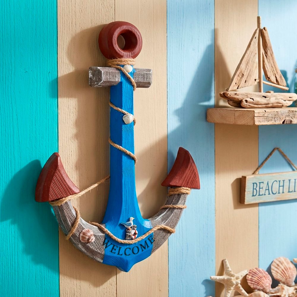 Âncora Náutica Marítima Grande Decoração Casa De Praia 60cm