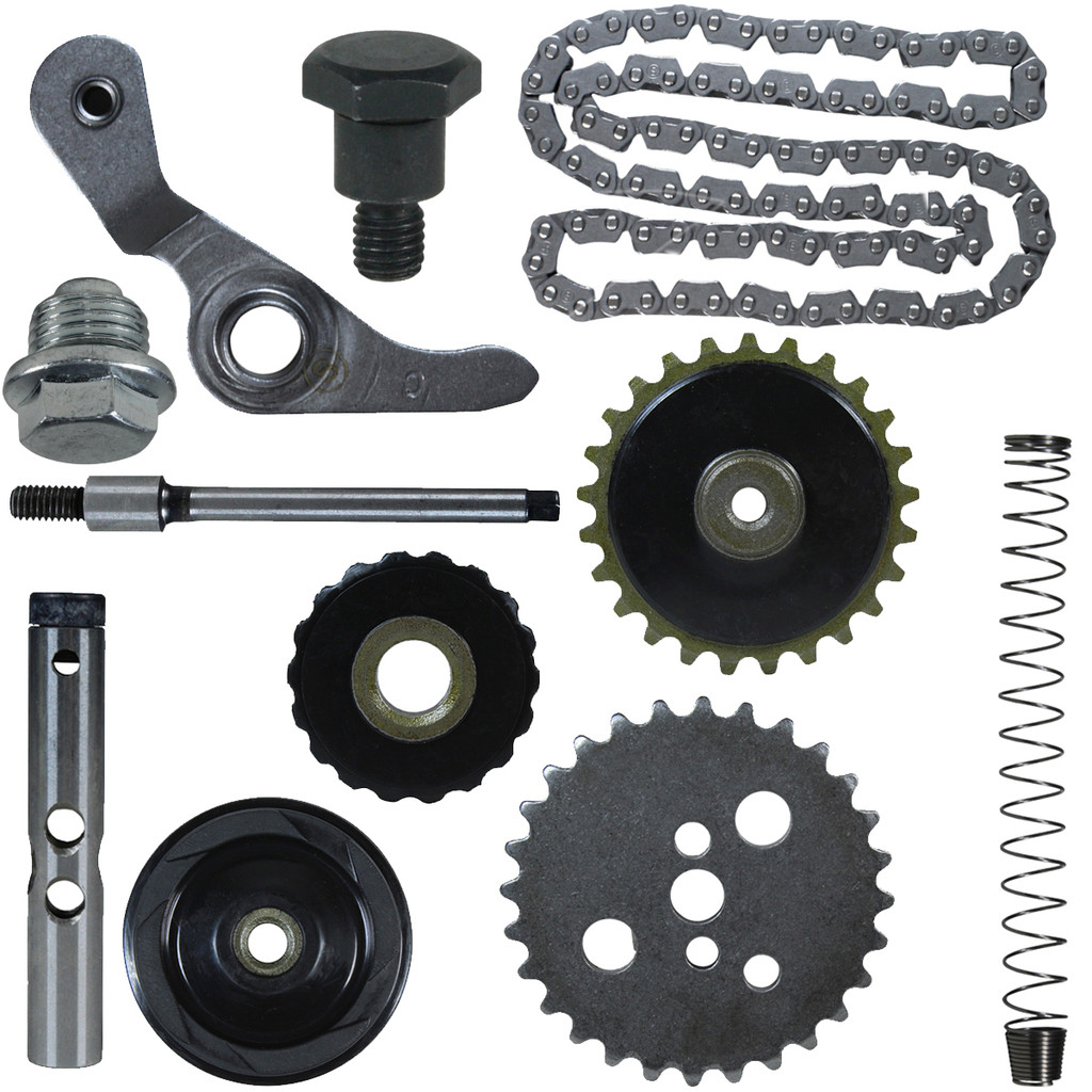 Kit tensor roldana coroa engrenagem corrrente de comando C100 Biz Dream Web100 Star Moby Sky Phoenix XY50 Pop100 12 peça