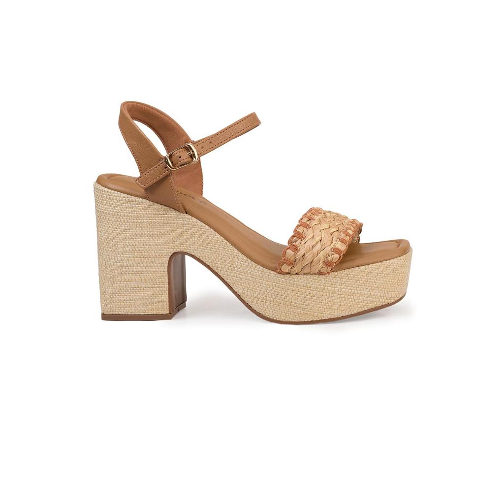 Sandália Bebecê Meia Pata Natural com Tira Trançada em Oferta na Shopee