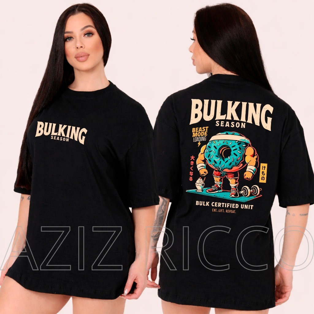 Camiseta  Oversized confortavel Camiseta Oversized Masculino Rosca Bulking Season 100% Algodão Streetwear Academia Trein