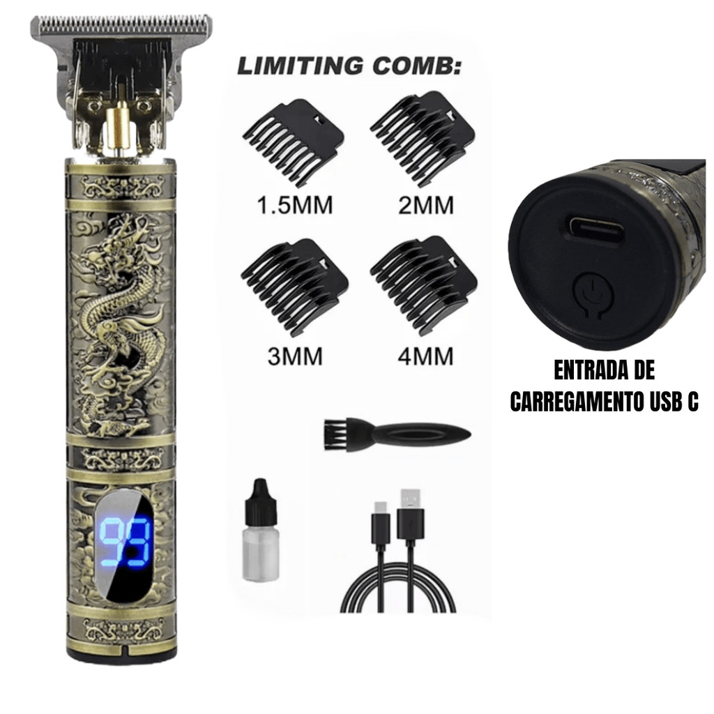 Máquina de cortar cabelo para barba masculina barbeador designer aleatório elétrico profissional