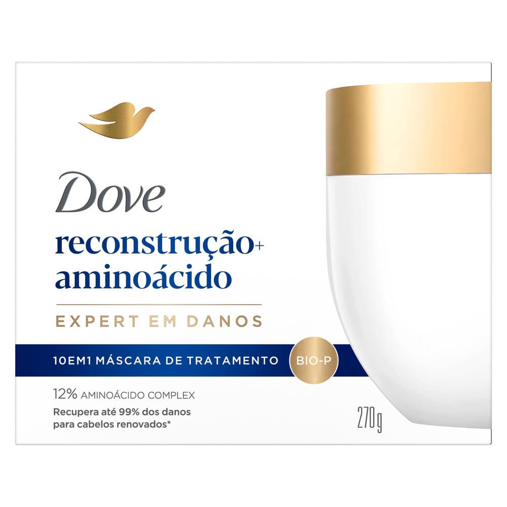 Dove Máscara Capilar 10 em 1 Reconstrução e Aminoácido 270g em Oferta na Shopee