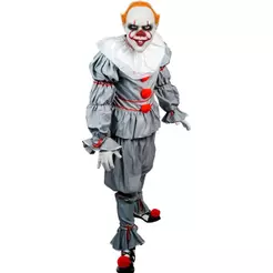 Fantasia Halloween Palhaço It a Coisa de Pennywise Cosplay de Luxo + Máscara Masculina Adulta