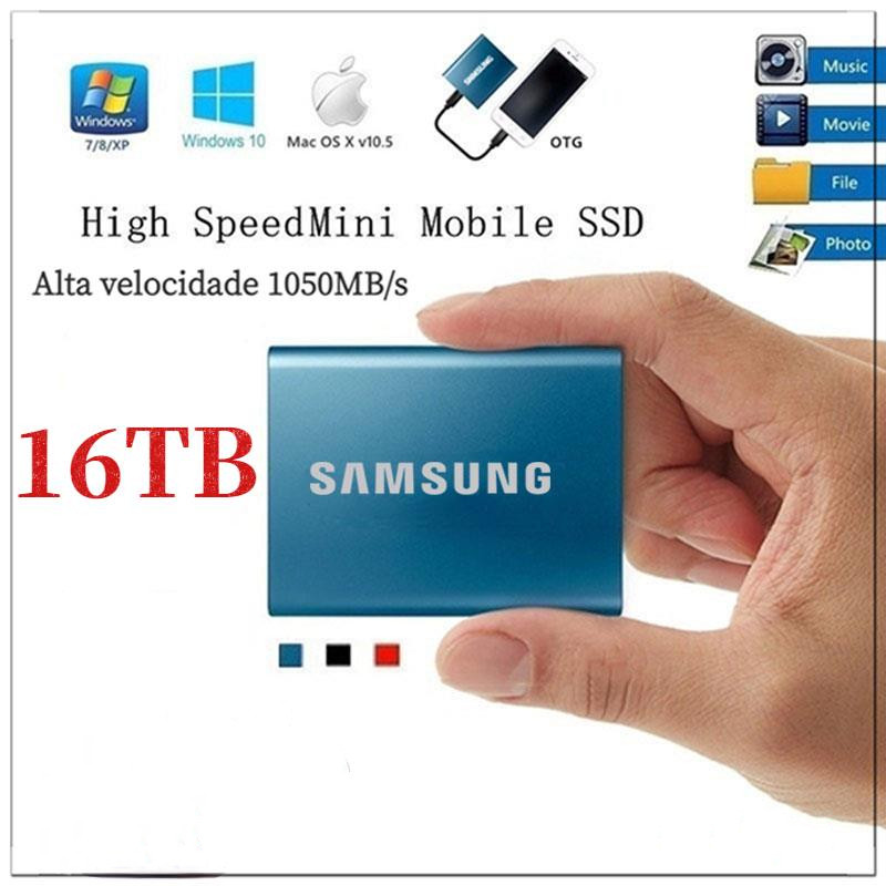 Samsung Disco Rígido Externo HD 30TB 16TB  SSD 8TB 4TB USB 3.1 Tipo C Interface De Alta Qualidade 1TB 2TB
