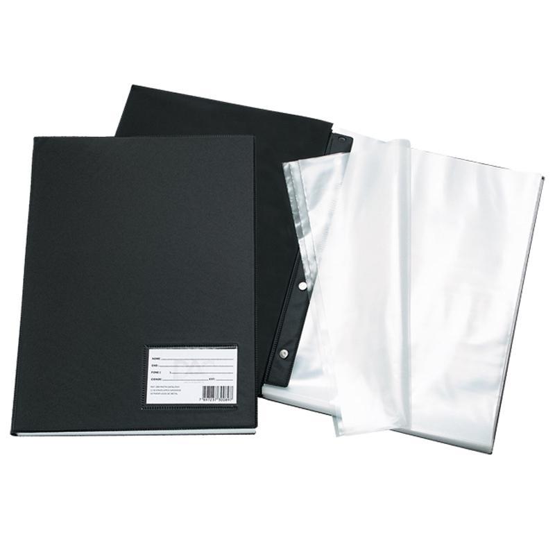 Pasta catálogo com visor 1090 Preto 50 envelopes plástico Dac