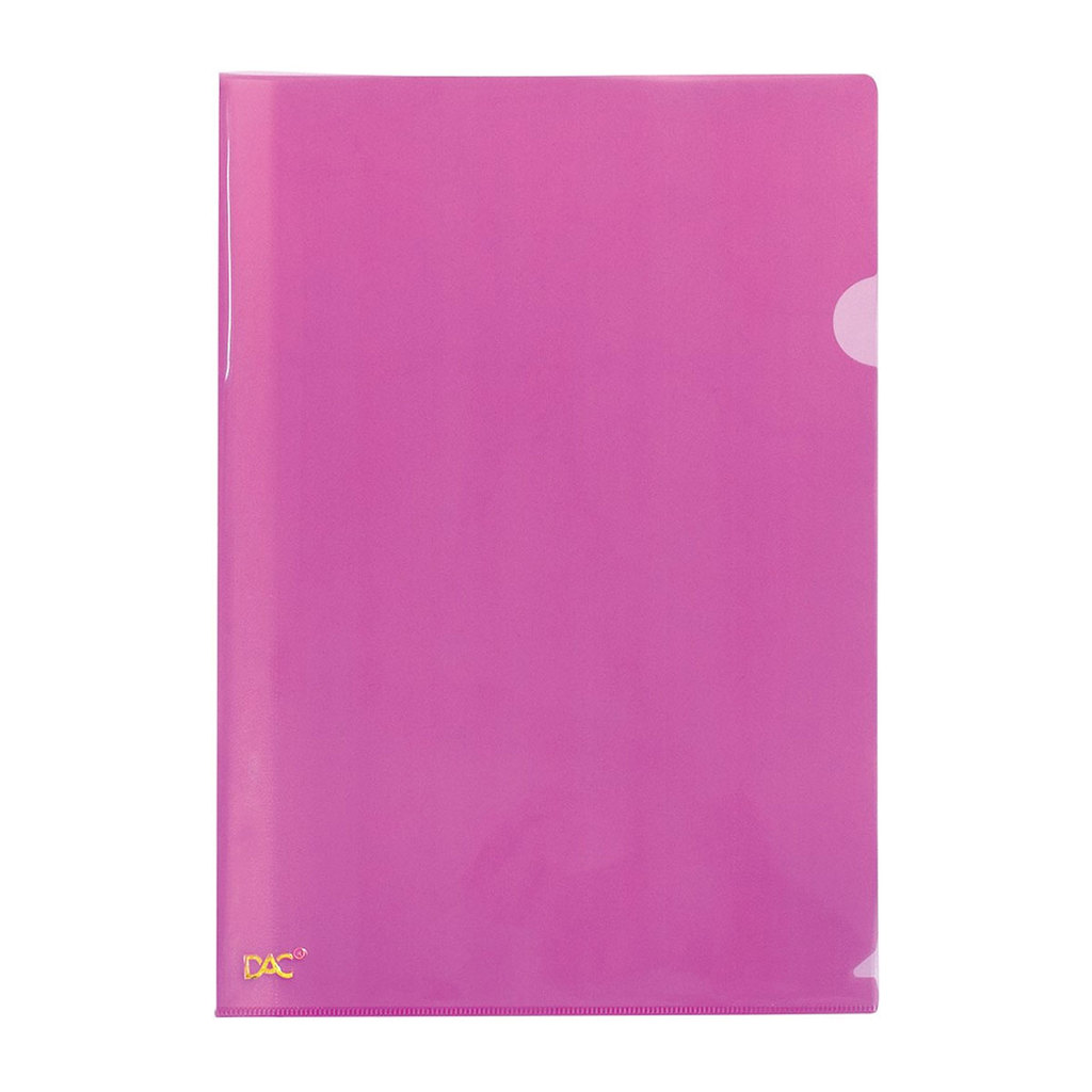 Pasta em L A4 Rosa 042PP-RS pacote com 10 unidades Dac