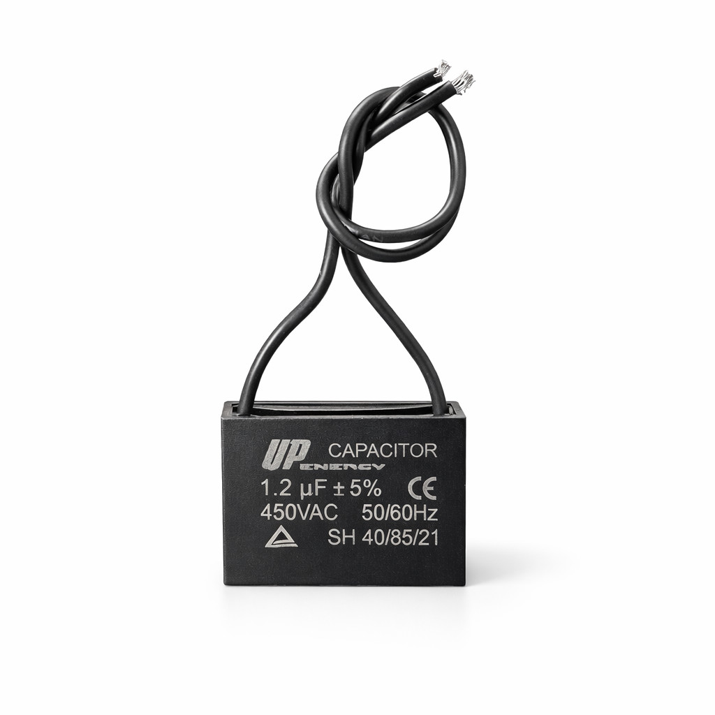 Capacitor 1,2uF 450VAC Quadrado p/ Ventilador 2 Fios