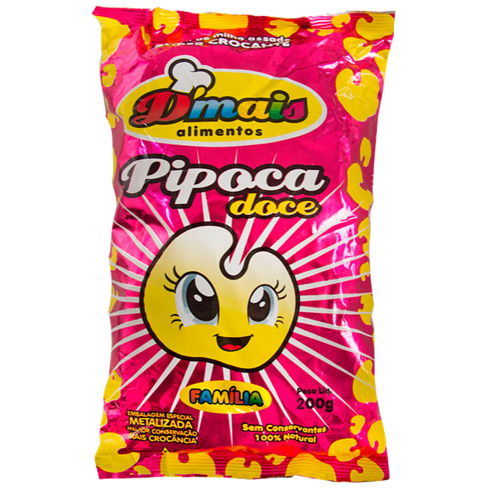 Pipoca Doce D'mais Família 200g em Oferta na Shopee
