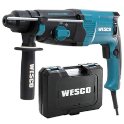 Martelete Perfurador Rompedor SDS Plus Wesco 800W Acompanha Maleta Limitador Profundidade