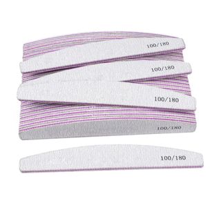 Kit 10 Lixas de Unha Bumerangue Lavável  Boomerang Lixa Alongamento Gel Fibra