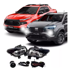 Kit Farol Milha Toro / Pulse 2021 A 27 Full Led Botão Touch Neblina Serra Serração Farol Farolete Baixo Alto Noite