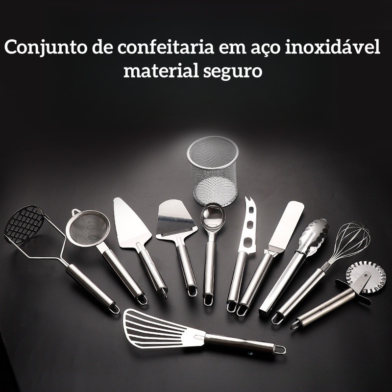 Conjunto de 12 peças de talheres de aço inoxidável de luxo para cozinha (série de aço inoxidável de alta qualidade) Incl