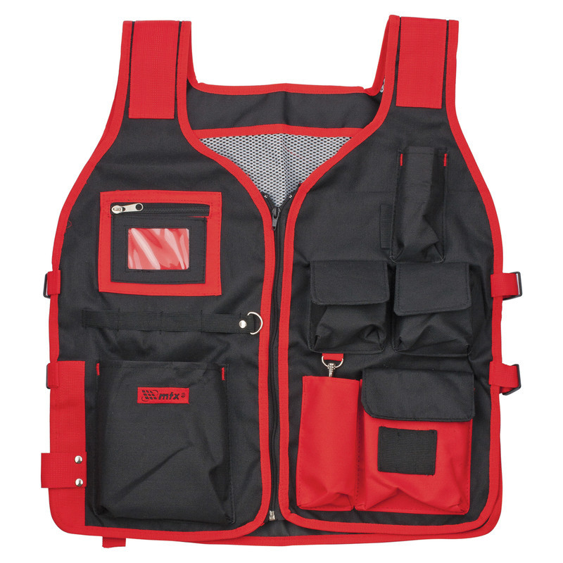 Colete Porta Ferramentas 8 Bolsos Ajustável 510x600mm MTX em Oferta na Shopee