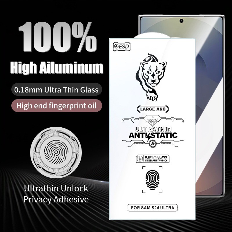 Desbloqueio De Impressão Digital Vidro Temperado 0.18mm Para Samsung Galaxy S26 S25 S24 Ultra S23 S22 S21 Plus Filme Pro