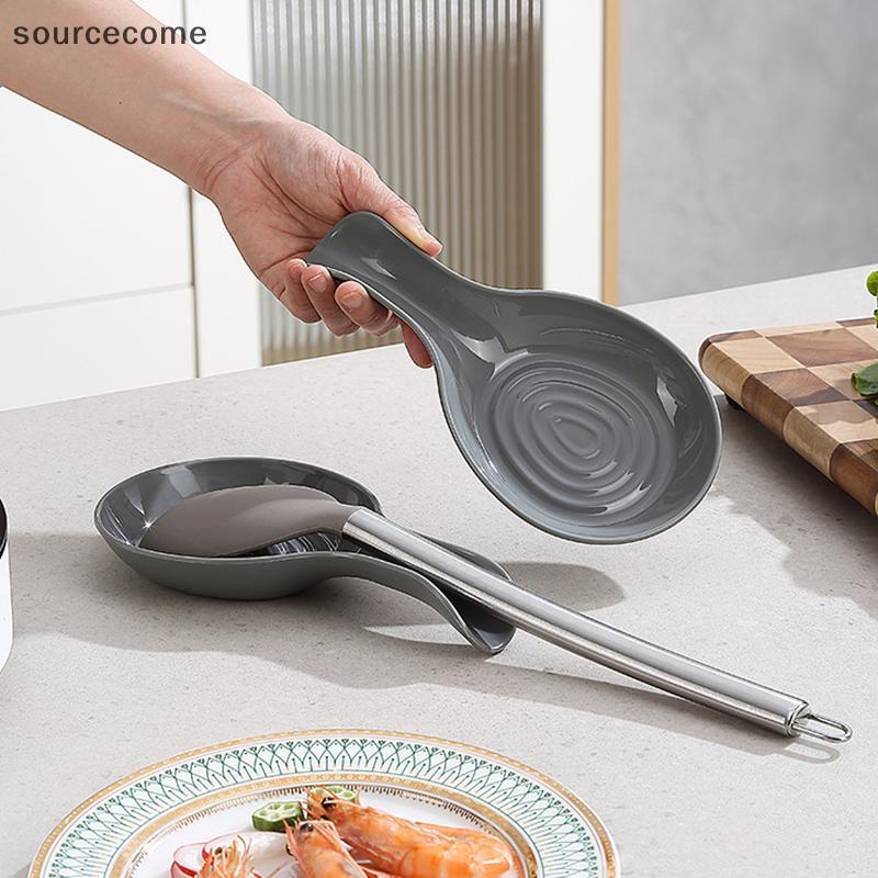 [sourcecome] Descanso Para Colher Suporte Grande De Cerâmica Resistente Ao Calor Cozinha Café Máquina De Lavar Louça Seg