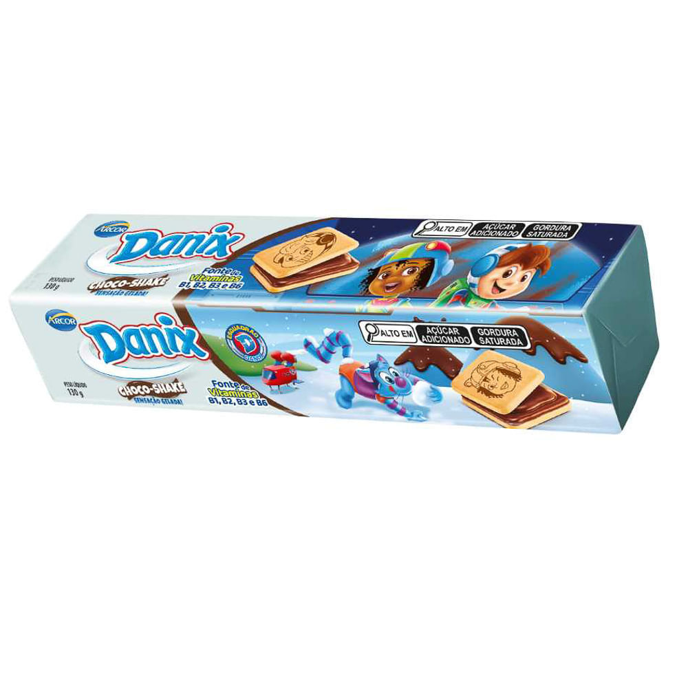 Biscoito Recheado Danix Sabor Choco Shake 130g em Oferta na Shopee