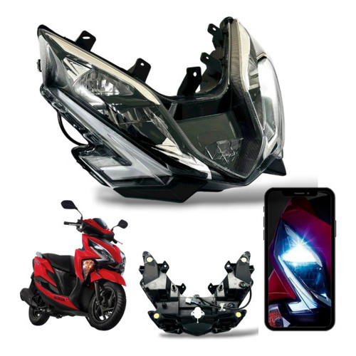 Farol De Moto Honda Elite 125 2019 A 2023 Ambos Lados - Ambos Lados