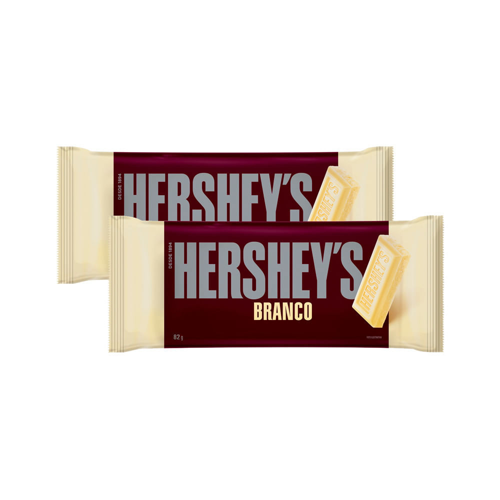 Kit 2 Chocolate Branco Hershey's 82g em Oferta na Shopee