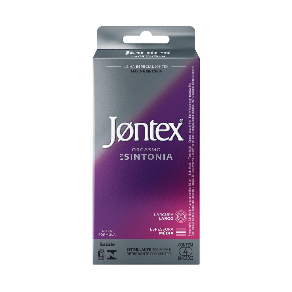 Preservativo Jontex Orgasmo em Sintonia 4 Unidades em Oferta na Shopee