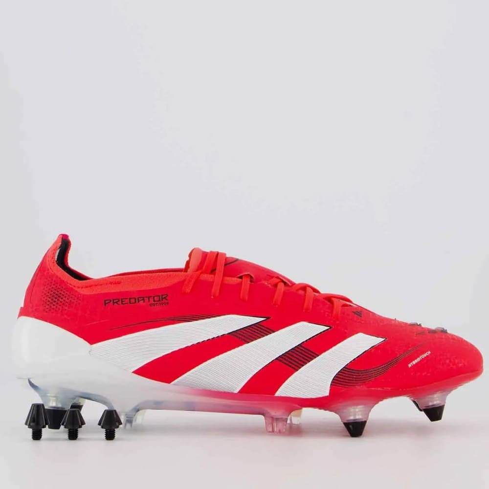 Chuteira Adidas Campo Predator Elite SG Vermelha/Branco