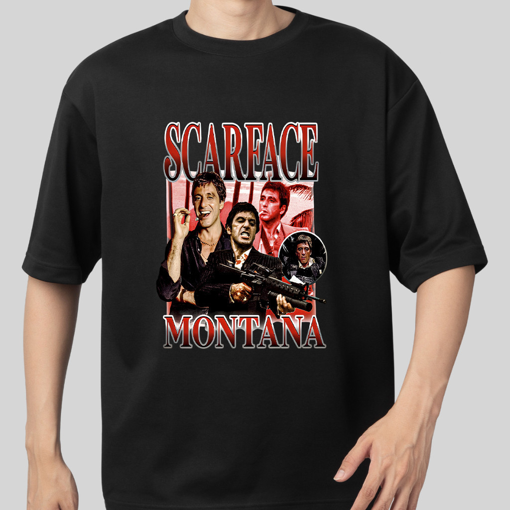 Camiseta Scarface Montana Estampada Bootleg Streetwear Unissex 100% Algodão Top Premium Lançamento Varias Cores!!