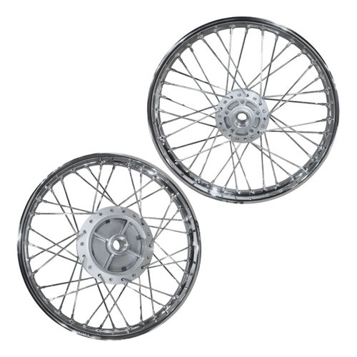 Par Rodas Diant/tras Aros 17x1.40 Cg Titan Fan 150/160 Disco Cromado