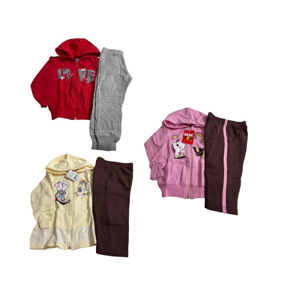 KIT 3 CONJUNTO MOLETOM INVERNO MENINA SORTIDO PARA BEBÊS
