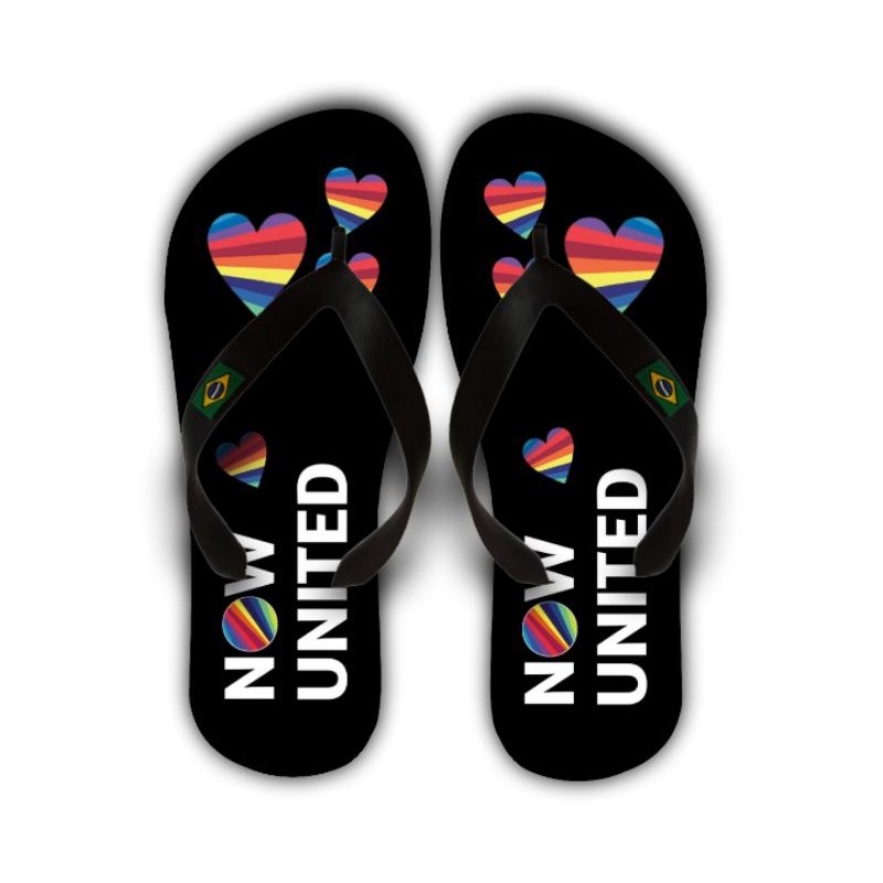 Chinelo Now United Personalizado adulto e Infantil Promoção Numeração do 33/34 ao 45/46