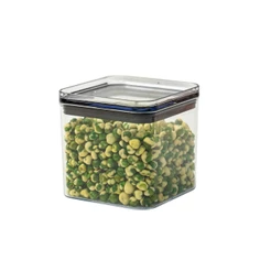 Pote de acrílico 620ml com tampa hermético quadrado - Tüd