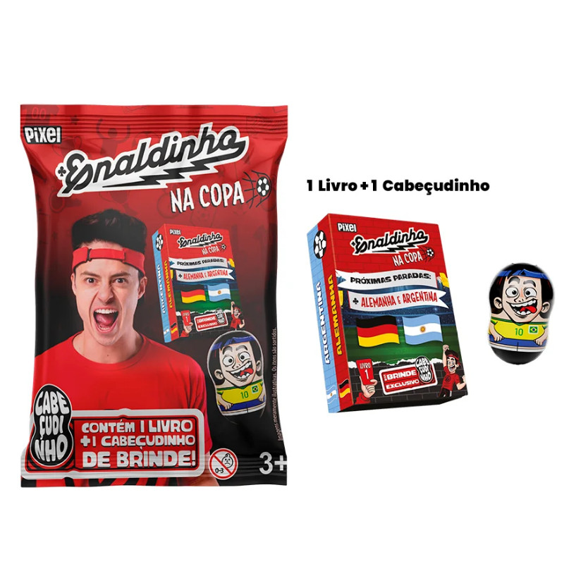 Coleção Enaldinho Na Copa 1 Livro + 1 Cabeçudinho