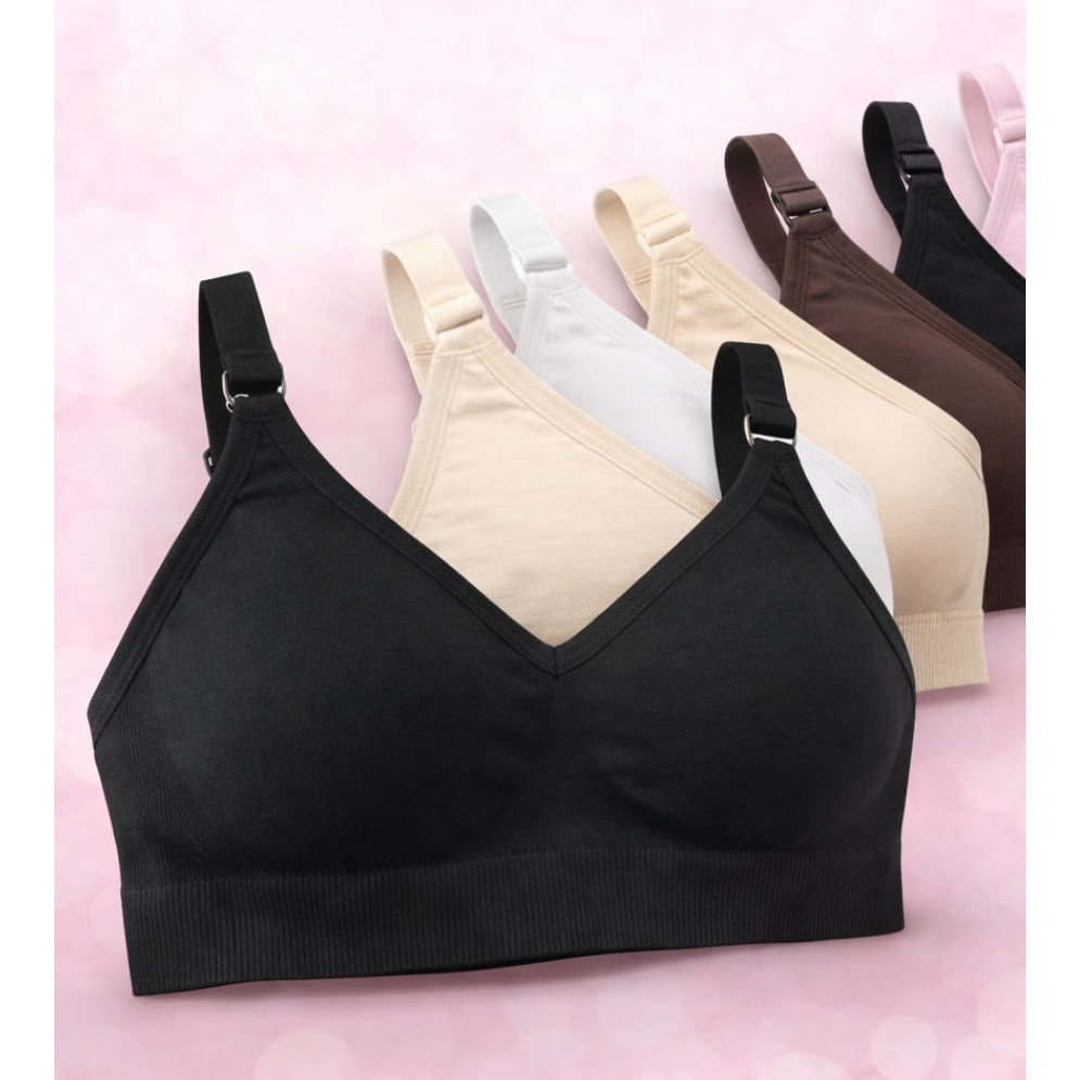 Sutiã Básico em Poliamida com Bojo Removível | P ao G3, Sem Aro, Leve, Conforto Diário, Não Marca