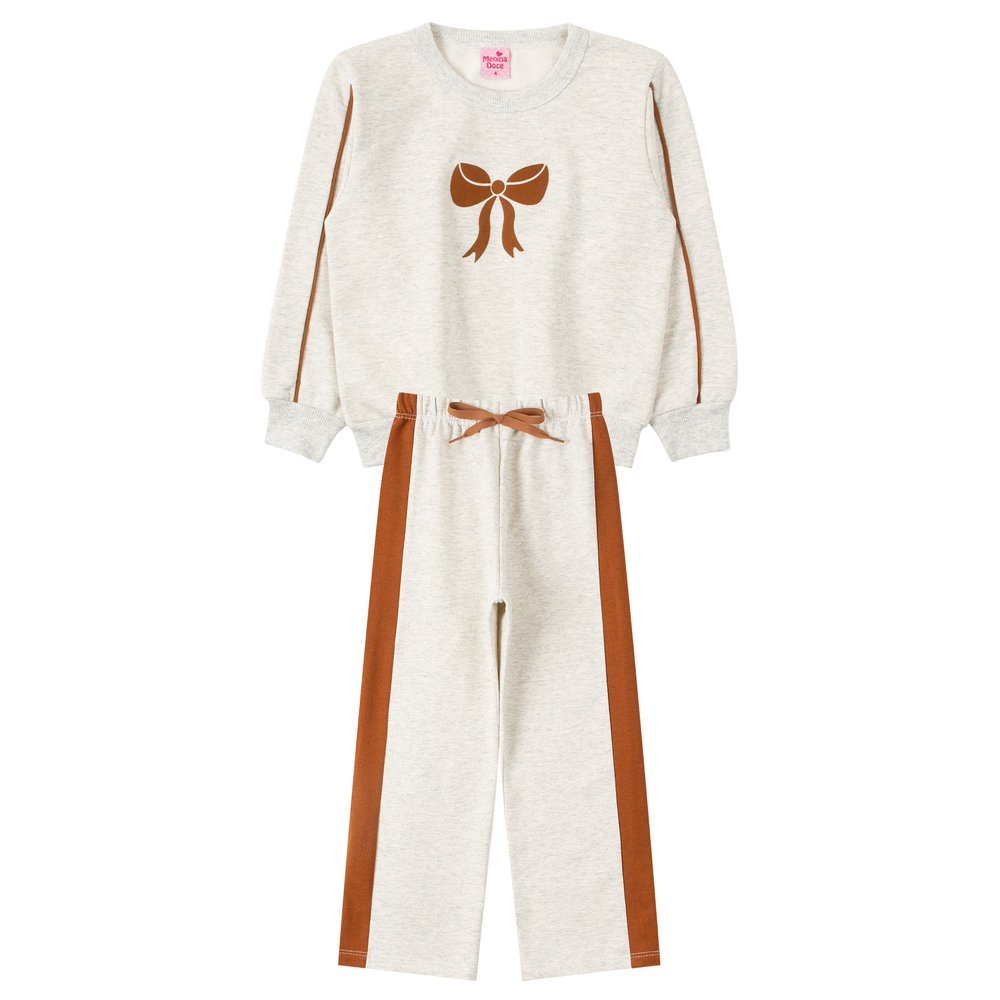 Conjunto Infantil Feminino Moletom Peluciado Charming - Menina Doce em Oferta na Shopee