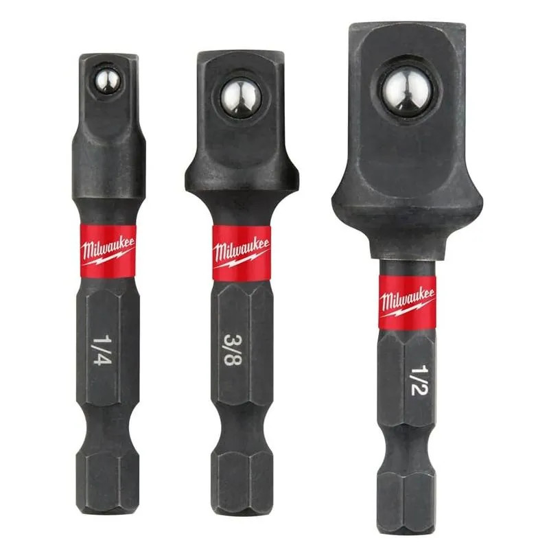 Milwaukee 48-32-5033 Conjunto De Adaptador De Soquete Sextavado De Impacto SHOCKWAVE , Aço , De 3 Peças (Sem Embalagem ,