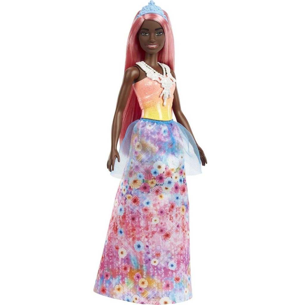 Boneca Barbie Dreamtopia Princesa Negra Cabelo Rosa - Mattel