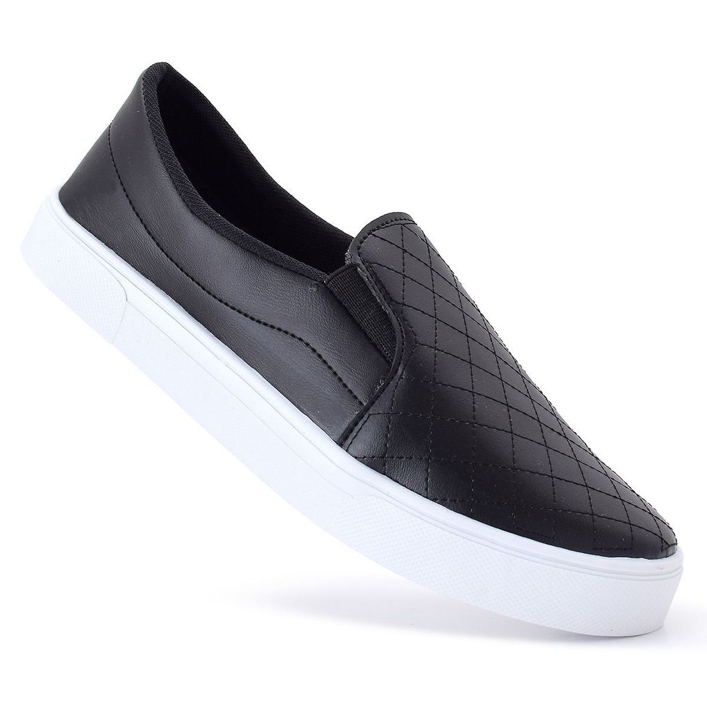 Sapatilha Feminina Iate Slip On Casual Calce Fácil Confortável Dia a Dia
