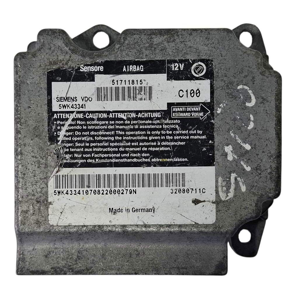 Módulo Airbag Siemens  Fiat Stilo 2008/2012 5Wk43341