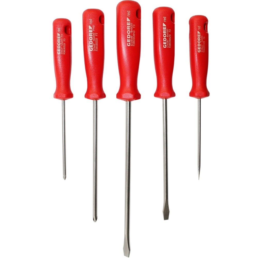 Jogo de chaves de fenda e phillips com 5 peças aço cromo vanádio R38001005 - Gedore Red em Oferta na Shopee