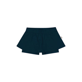 Short Saia Infantil Menina em Cotton Básico Elian Azul Marinho em Oferta na Shopee